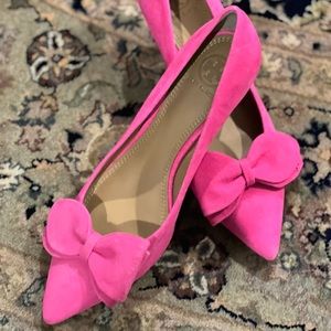 Tory Burch suede heels with bow detail